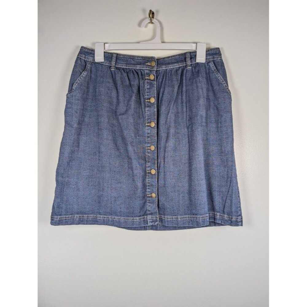 Vintage Y2K St Johns Bay Skirt Size 16 Denim Prairie Cowgirl Boho Flowy NEW